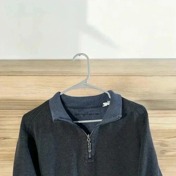 Tommy Bahama Flip Coast Reversible Half-Zip Sweatshirt Men's Large Gray/Blue - Picture 3 of 7